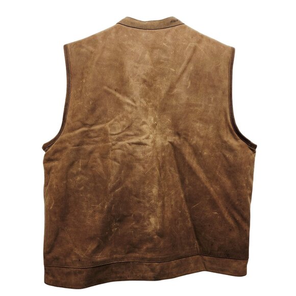 Milwaukee Leather Size XXL Crazy Horse Leather Vest W/ Gun Pocket & Dual Closure - Picture 2 of 10